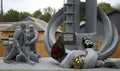 Chernobyl, Ukraine. Monument to the liquidators of the accident at the Chernobyl nuclear power plant Royalty Free Stock Photo