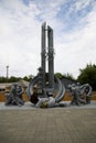 Chernobyl, Ukraine. Monument to the liquidators of the accident at the Chernobyl nuclear power plant