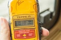 Geiger counter with 0.18 micro sievert result