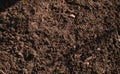Chernozem fertile land background. Fertilized soil in the garden cultivated and plowed for sowing crops. The background Royalty Free Stock Photo