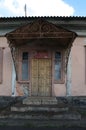 CHERNYSHIVKA / LIPETSK, RUSSIA - MAY 08, 2017: the porch of the old school