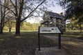 Cherokee Council House and sign Royalty Free Stock Photo