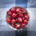 Cherries on a bowl Royalty Free Stock Photo