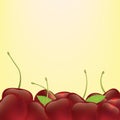 Cherries bunch. Template for your food design.