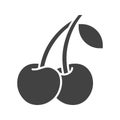 Cherries icon vector image.