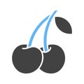 Cherries icon vector image.