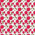 Cherries seamless pattern. Endless repeating background texture. Cherry fabric design. Wallpaper print illustration