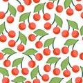 Cherries seamless pattern