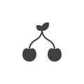 Cherries vector icon