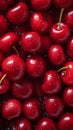 Cherries with water drops background. Close-up Royalty Free Stock Photo