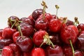 Cherries with waterdrops