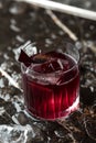 Cherry alcoholic drink. Photo of drinks on a dark background Royalty Free Stock Photo