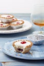 Cherry bakewell tart Royalty Free Stock Photo