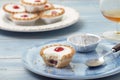 Cherry bakewell tart Royalty Free Stock Photo