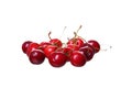 Cherry berries isolated on white background cutou Royalty Free Stock Photo