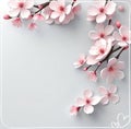 Cherry blossom on background with copy space for your text.