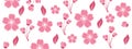 Cherry blossom banner vector illustration Royalty Free Stock Photo