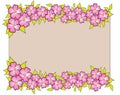 Cherry blossom drawing on white Royalty Free Stock Photo
