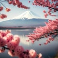 Cherry Blossom Dreams: Serene Landscapes and Blooming Sakura in Japan Royalty Free Stock Photo