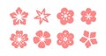 Cherry blossom element set Royalty Free Stock Photo