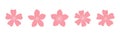 Cherry Blossom Flower Icon Set. Vector Illustration Royalty Free Stock Photo
