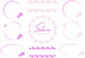 Cherry blossom frame set. A set of various patterns Royalty Free Stock Photo