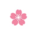 Cherry blossom logo icon vector illustration Royalty Free Stock Photo