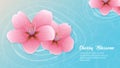 Cherry Blossom Petals Floating on Water Royalty Free Stock Photo