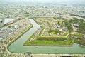 Cherry Blossom season in Goryokaku Park.