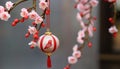 Cherry blossom tree, symbol of Japanese culture generated by AI Royalty Free Stock Photo