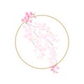 Cherry blossom,Wedding Watercolor Wreath, Bouquets,Frame Floral,Flowers arrangement decorate,Hand painted.
