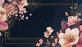 Cherry Blossoms Frame Page Border Design Royalty Free Stock Photo