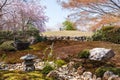 Cherry blossoms in Japanese Zen garden. Shogunzuka Seiryuden Shorenin Temple. Kyoto, Japan. Royalty Free Stock Photo