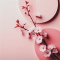 Cherry blossoms, sakura flowers, beauty background, generated with AI