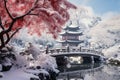 Cherry Blossoms in Winter: A Magical Blanket of Snow