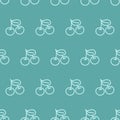 Cherry blue gray stroke seamless pattern. Cute trendy color pattern with couple of sweet cherries