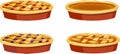 Cherry, Blueberry, Pumpkin, Apple Whole Pies Royalty Free Stock Photo