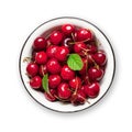 Cherry in bowl Royalty Free Stock Photo