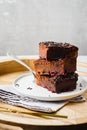 Cherry brownie Royalty Free Stock Photo