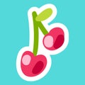 Cherry cartoon sticker