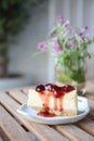 Cherry cheese cake, dessert Royalty Free Stock Photo