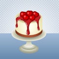 Cherry cheesecake background