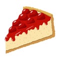 Cherry cheesecake. vector illustration on a white background Royalty Free Stock Photo