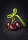 Cherry, Cherries on a black background