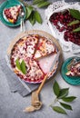 Cherry clafouti - traditional french sweet fruit dessert Royalty Free Stock Photo