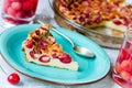 Cherry clafouti - traditional french sweet fruit dessert Royalty Free Stock Photo