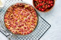 Cherry clafouti - traditional french sweet fruit dessert clafoutis