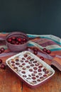 Cherry Clafoutis with powdered sugar Royalty Free Stock Photo