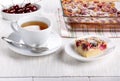 Cherry clafoutis - traditional French sweet fruit dessert Royalty Free Stock Photo