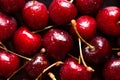 Cherry close-up. Ripe cherry